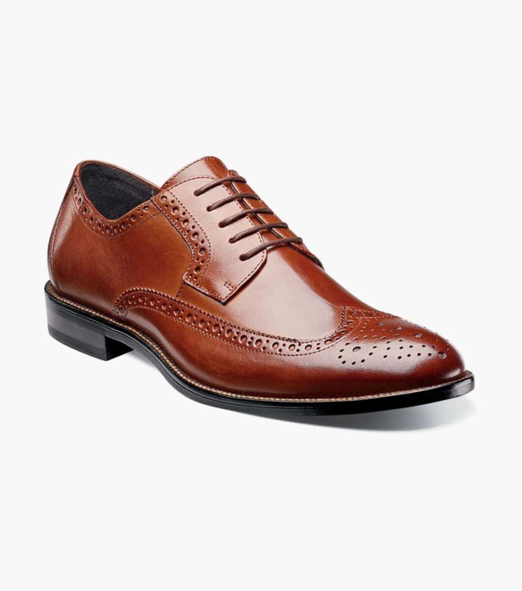 Stacy Adams Garrison : L'élégance intemporelle cognac, Oxford wingtip, un style irrésistible.