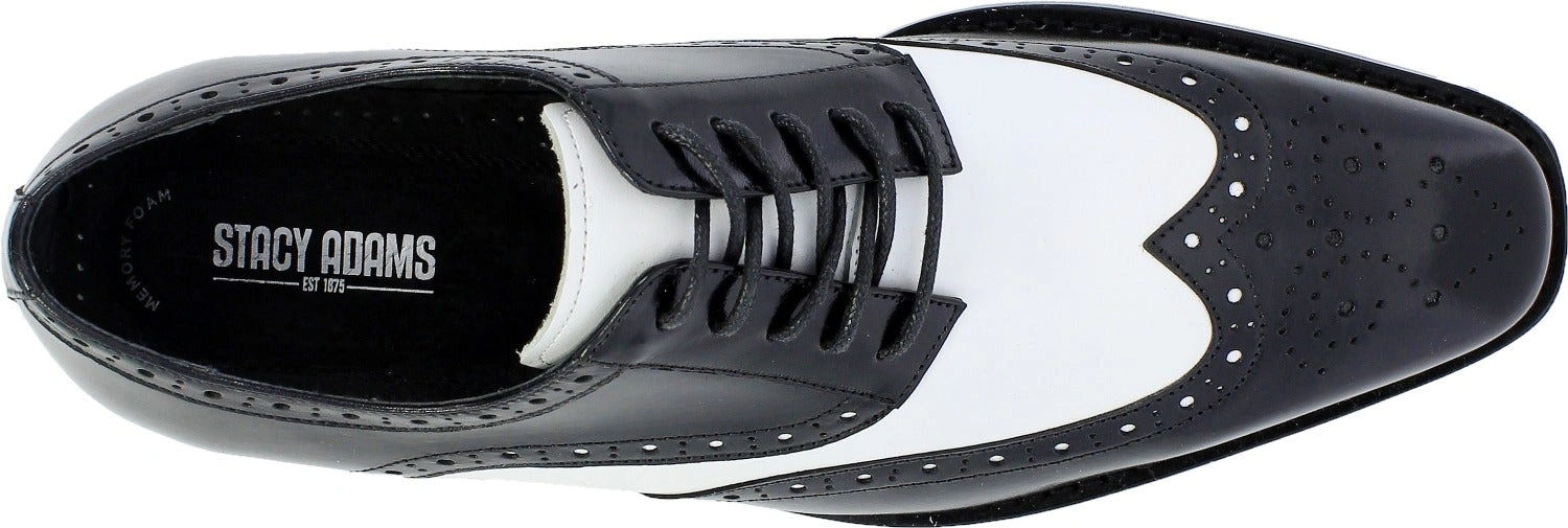 Tinsley Stacy Adams 25092-111 Noir et Blanc: L'élégance intemporelle à vos pieds!